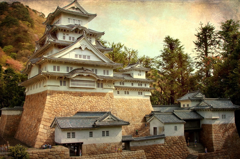 Japan, house, building exterior, spirituality, place of worship, roof, belief, religion, Castles, outdoors, residential district, roof tile, Castle, city
