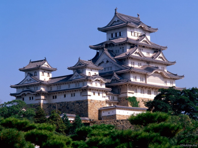 720P, castle, himeji jo, architecture, towers, japan, castles