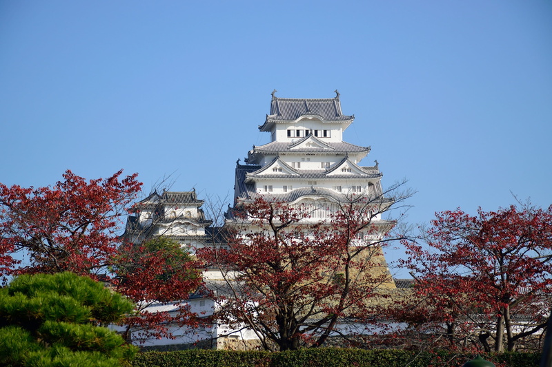 spirituality, travel destinations, 2K, low angle view, clear sky, heritage, change, day, no people, sky, outdoors, asia, building, castle, built structure