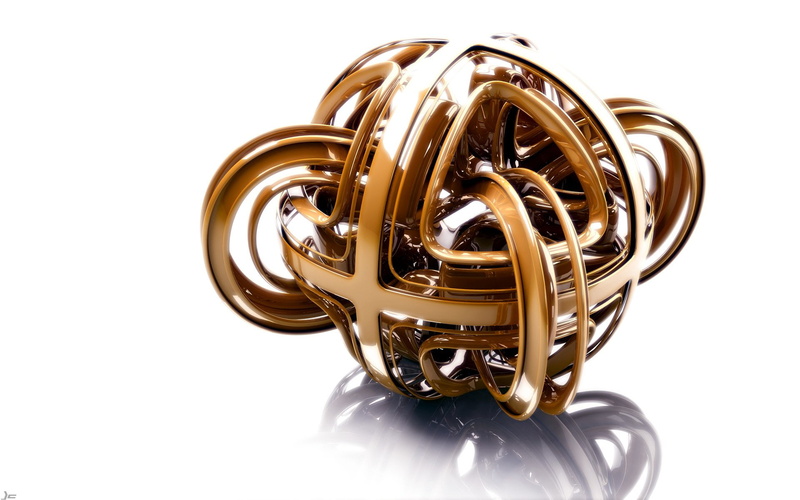 gold colored, gold, brown, musical instrument, no people, cut out, Artistic, reflection, CGI, accessories, 1080P, ring, Abstract, complexity, white background