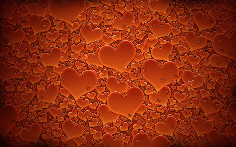 pattern, water, nature, heart Shape, sky, 2K, repetition, backgrounds, glass - Material, hearts, orange color, full frame, abstract, Valentines day, reflection