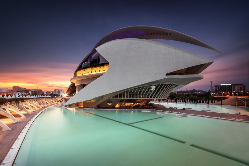 The city of arts and Sciences, complex, architecture, 1080P, Valencia, Spain