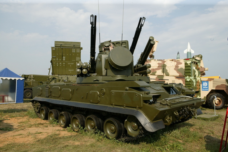 2K, Russian, anti-aircraft, army, tank, SA-19 Grison, anti-aircraft self-propelled gun (ZSU), gray, 2К22, " Tunguska", cannon-missile complex (sprc)