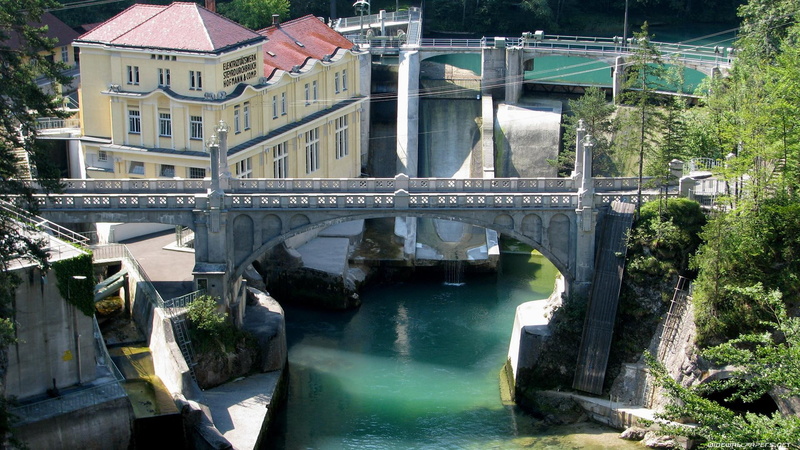 dam, plant, hydro, bridge, 1080P, nature and landscapes, austria, river