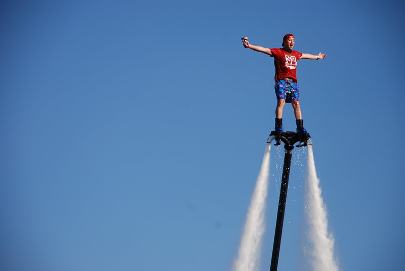 adults only, fly, raves, radio, hydro, freedom, waterski, human arm, black, coast, copy space, jet, 1080P, airborn, arms raised, arms outstretched, blue sky
