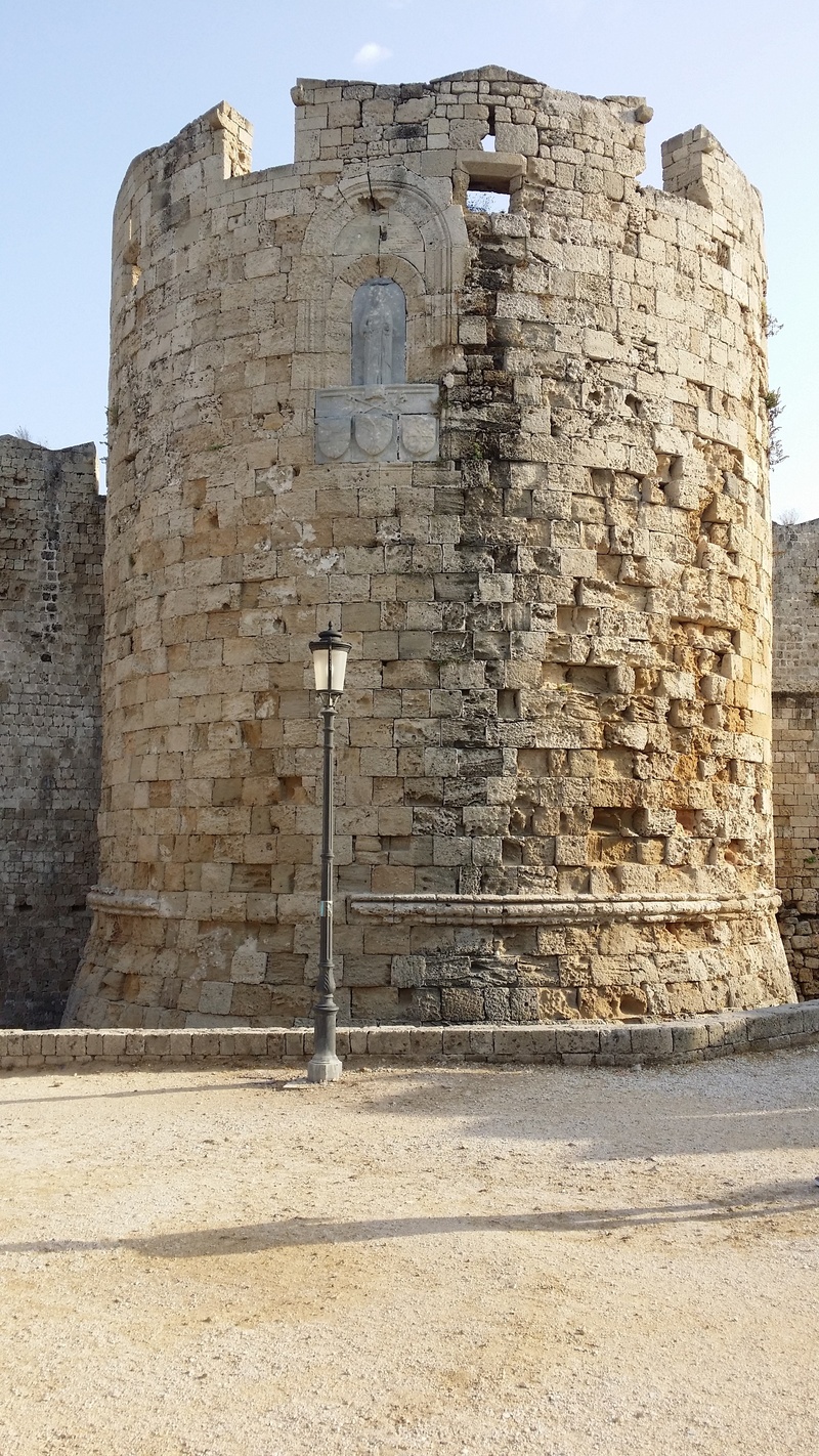 outdoors, stone wall, rhodes, grand master, day, ancient civilization, travel, the past, history, wall - building feature, ruined, architecture, acient