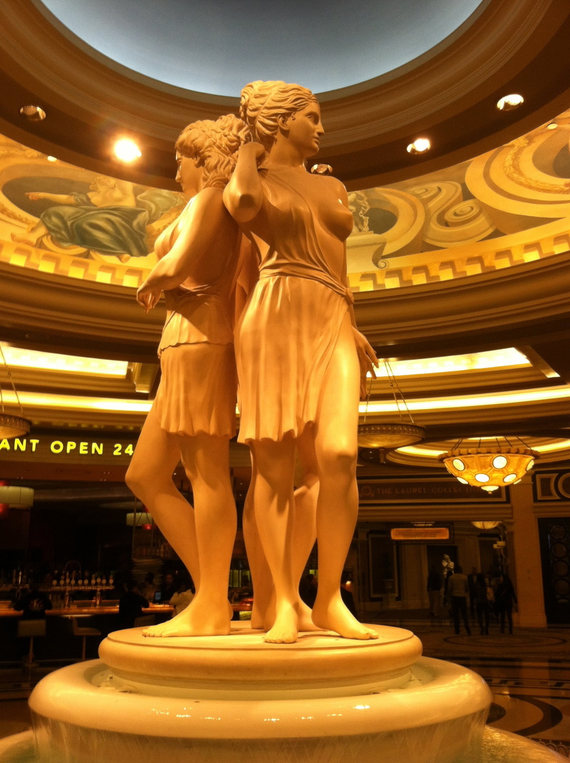 goddess, spirituality, building, statue, caesars palace, low angle view, no people, female likeness, angel, greek style, lighting equipment, illuminated