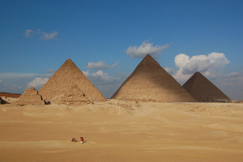 travel destinations, riding, climate, cloud - sky, dessert, great Pyramid, daytime, tomb, egypt, pharaoh, two, peoples, near, arid climate, archaeology
