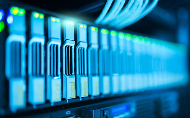 closeup, indoors, signal, data, connection, no people, technology, industry, computer, in a row, blue, control, business, computer equipment, bar counter