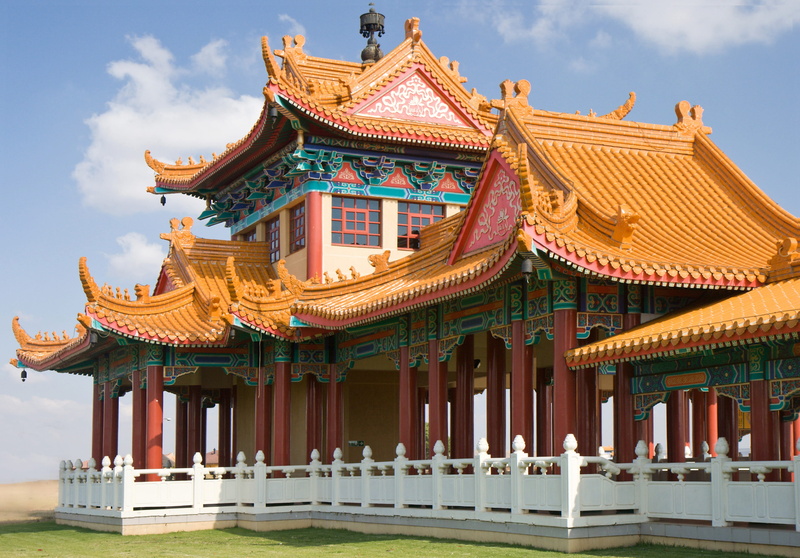 monastery, white, belief, buddhist, photo, Buddhism, ornate, outdoors, south africa, asian, nature, brown, roof, nan hua temple, dragon, travel, no people