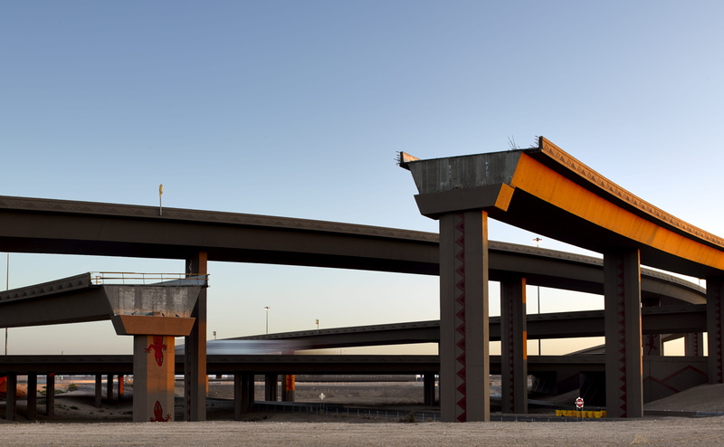 phoenix, city, goodyear, bridge, way, sunlight, work to do, building, arizona, construction, no people, day, new day, blue, land, copy space, blue sky
