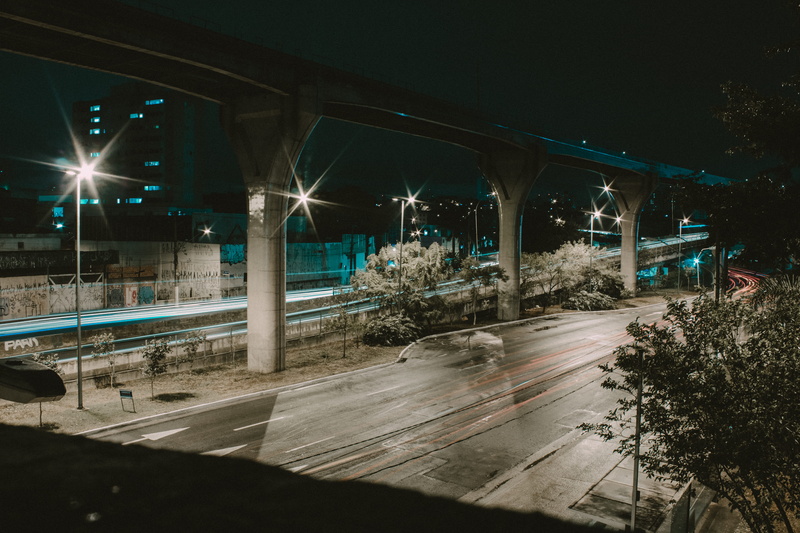 connection, road, building, sign, nature, architecture, built structure, dark, light, city, street, urban, long exposure, 4K, transportation, nighttime
