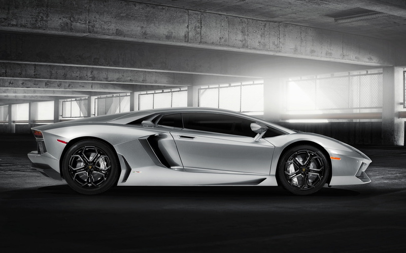 Highlight, lp, Lamborghini, aventador, Color, Silvery, 1080P