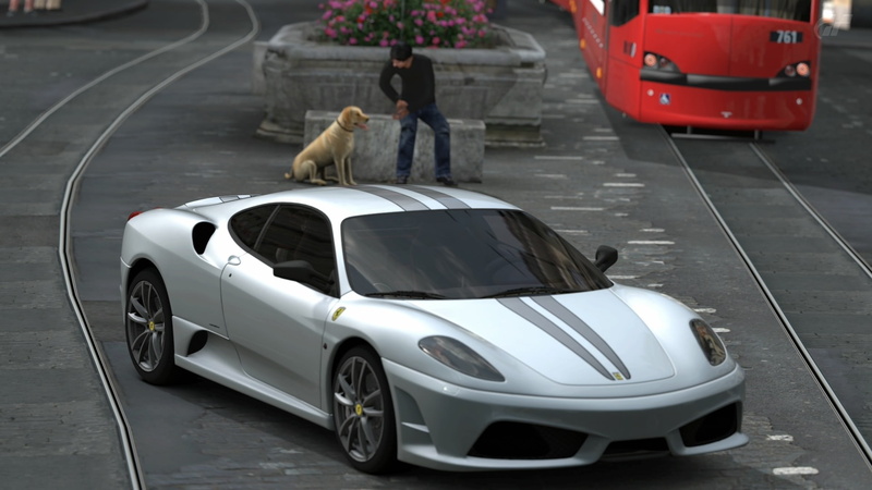 Siemens Combino, car, 1080P, Ferrari F430, Gran Turismo 5