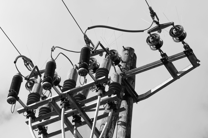 clear sky, nature, power lines, tesla, outdoors, lighting equipment, energy, street, wires, day, electricity, 5K, line, high voltage, close-up, power poles