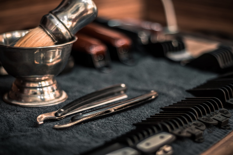 scissors, wood, work tool, silver colored, technology, art and craft, depth of field, setting, vintage, table, group of objects, sharp, Razor, hand, tools