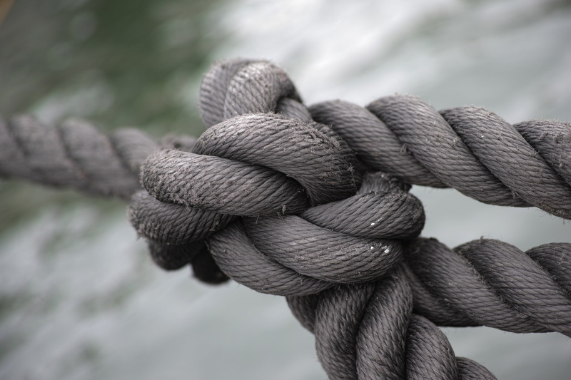 durability, twisted, complexity, close-up, focus on foreground, tangled, safety, braided, metal, string, knot, nautical Vessel, outdoors, equipment, tied Knot