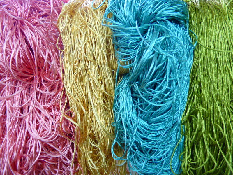 no people, textile, rope, ropes, day, color, tissue, thread, softness, assorted, choice, green color, pattern, variation, turquoise colored, still life