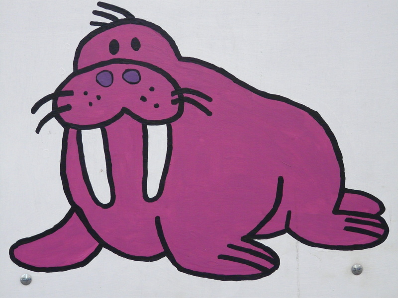 human representation, graffiti, sealion, food and drink, figure, humor, close-up, comic, indoors, no people, paint, wall - building feature, drawing - art product