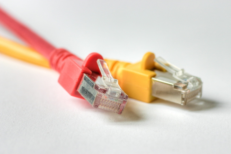 computer, edp, data cable, plug, network connection plug, white background, 2K, communication, network, cable, red, computer equipment, single object