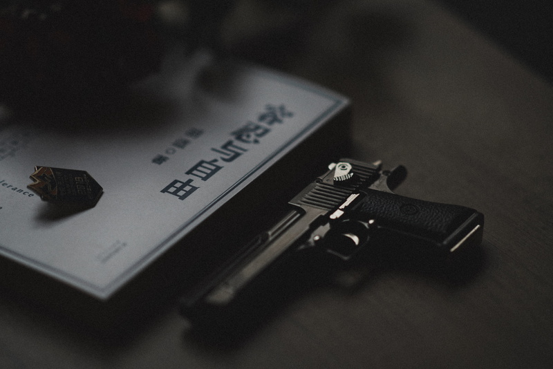 arts culture and entertainment, handgun, musical instrument, text, healthcare and medicine, adapter, lighter, crime, hardware, rifle, western script, single object