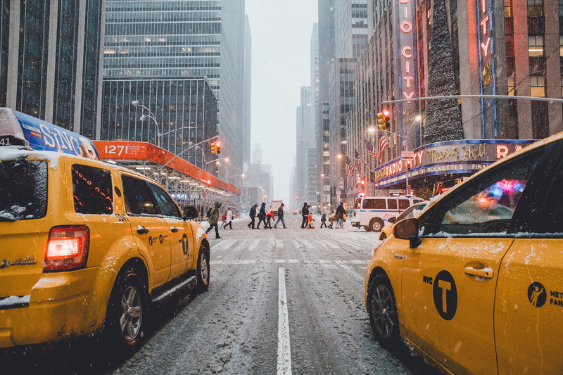landscape, building, taxi, illuminated, land vehicle, traffic, architecture, skyscraper, built structure, motor vehicle, street, 720P, mode of transportation