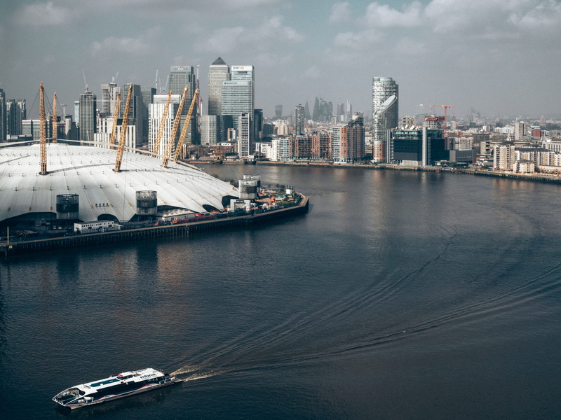 view, photography, bird, bridge - man made structure, architecture, o2 arena, mode of transportation, ferry, office building exterior, cloud, boat, eye
