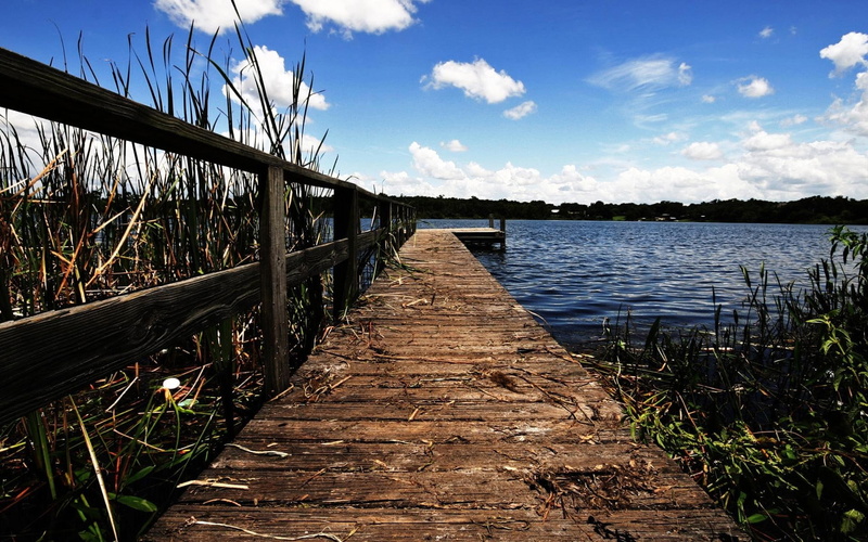 nature and landscapes, wharf, water, lake, 1080P, pier