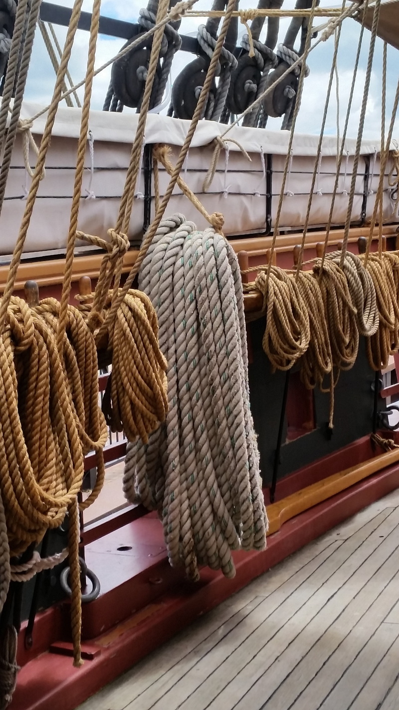 ropes, rod, tied up, rigging, strength, sailing, variation, no people, water, retail, sea, nautical vessel, maritime, boating, sailboat, wood - material