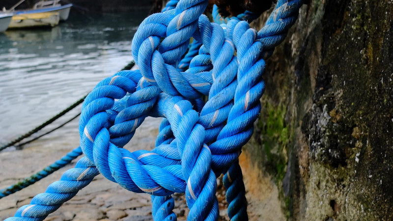 rope, 4K, close-up, tied Knot, nature, water, fastener, outdoors, day, strength, metal, harbor, textured, tangled, line, blue, twisted, pattern, moored