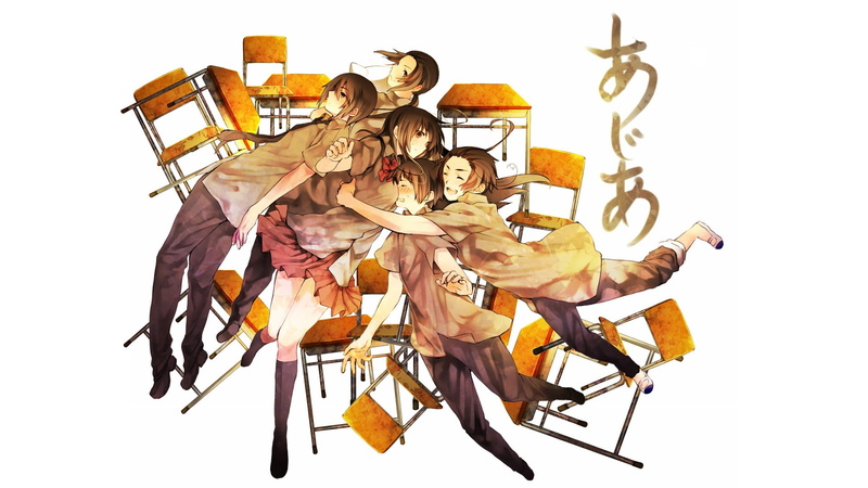 wall - building feature, anime girls, communication, craft, paper, creativity, representation, still life, school uniform, Axis Powers Hetalia, anime boys
