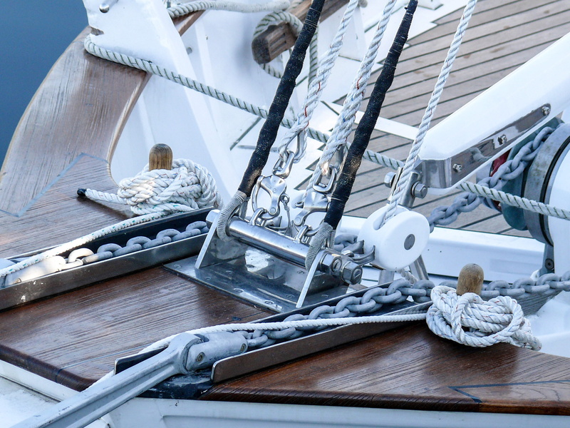 metal, boat deck, luxury, rope, mode of transportation, accastillages, transportation, boat, stainless steel, navigation, sailboat, string, 2K, sea, sailing ship