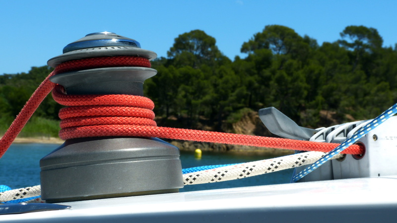 nature, sport, Fittings, mode of transportation, car, red, metal, rope, water, clear sky, close-up, Deck, sky, transportation, Pulley, deck fittings, nautical vessel