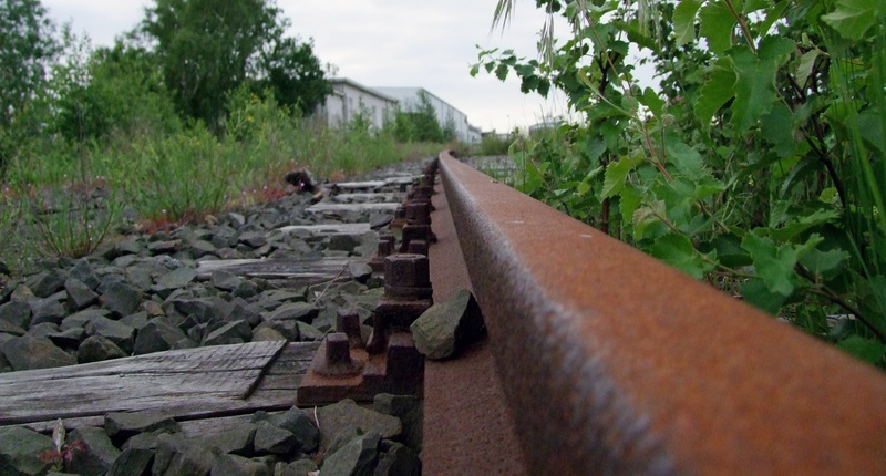 growth, rusty, focus on foreground, railroad track, railway sleepers, consumes, nature, travel, direction, field, sky, no people, track, rail transportation