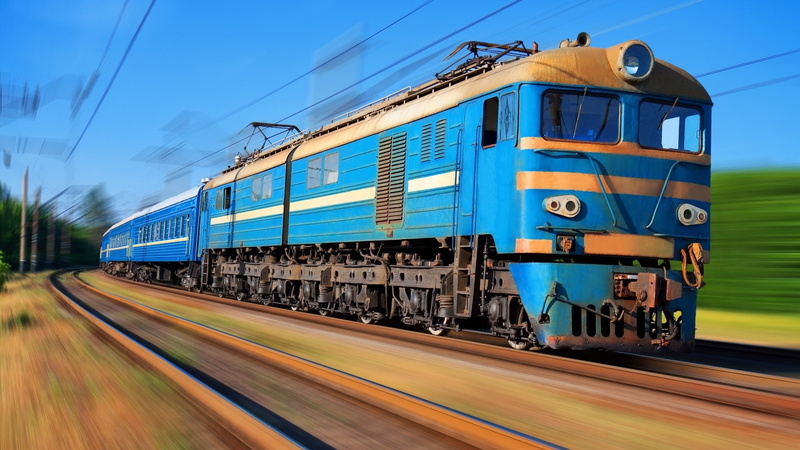 technology, passenger train, nature, Ukraine, power supply, electricity, blue, railroad track, train, blurred motion, day, mode of transportation, transportation