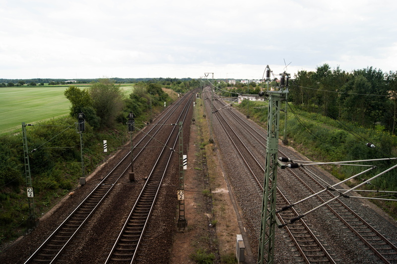 train - vehicle, nature, high angle view, diminishing perspective, 4K, day, public transportation, outdoors, train, transportation, railing, cloud - sky