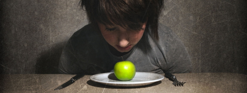 green color, food and drink, Sad, indoors, girl, brown hair, mature adult, 4K, adult, sorrow, apple, fruit, apple - fruit, mood, casual clothing, Disease