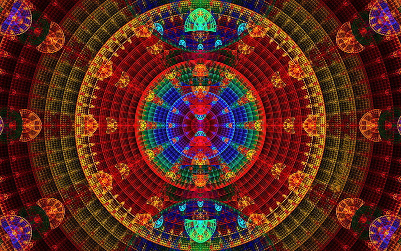 directly below, nightlife, red, decoration, concentric, no people, technology, art and craft, fractal, abstracto, backgrounds, 720P, architecture, illuminated