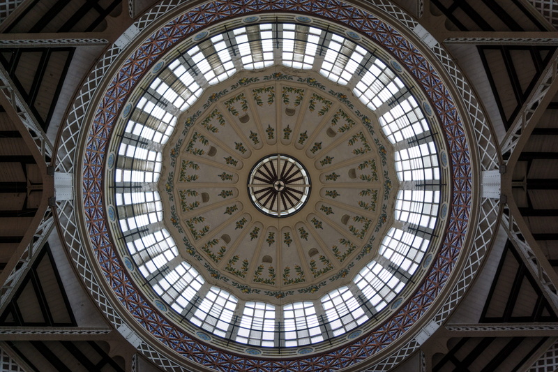 cupola, 5K, detail, design, pattern, spain, ornate, architecture, clock tower, circle, built structure, vault ceiling, central, ceiling, indoors, day