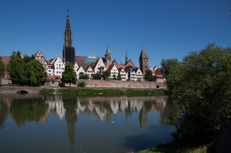 4K, place of worship, spire, spirituality, high, city, münster, gothic, no people, reflection, waterfront, ulm, belief, monument, architecture, nature