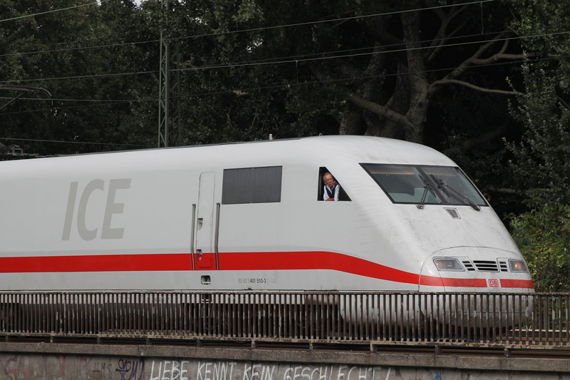 traffic, hamburg, deutsche bahn, passenger train, day, red, public transportation, transportation, railway line, land vehicle, communication, mode of transportation