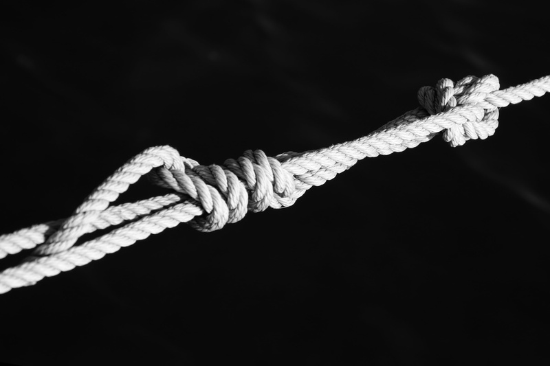 tied knot, fixing, strand, twisted, durability, twisted ropes, 4K, old, strength, ship traffic jams, knitting, safety, backgrounds, leash, studio shot