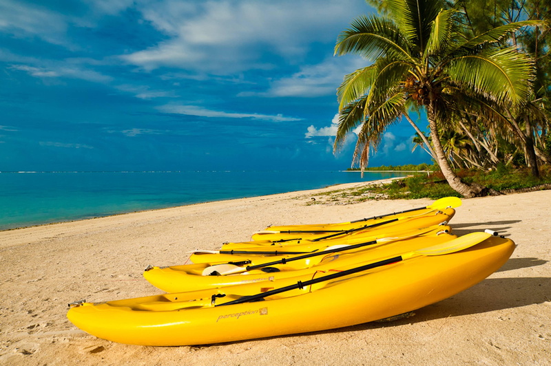 lagoon, beach, south-pacific, pacific, fiji, exotic, yellow, south, island, 4K, rarotonga, canoes, blue, polynesia, paradise