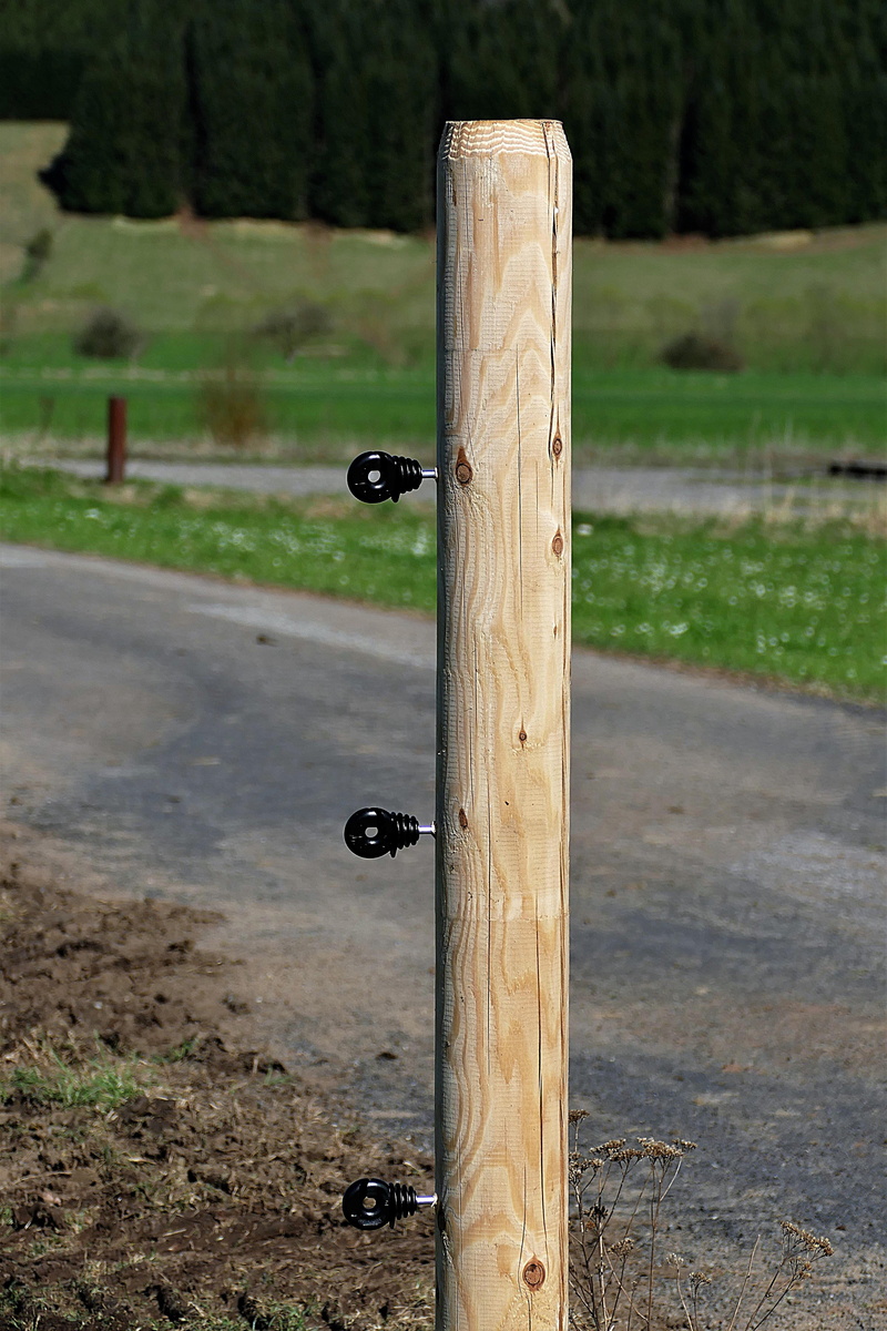focus on foreground, limit, wooden post, protection, plant, pole, land, field, barrier, wood, close-up, fence post, no people, insulators, safety, pile