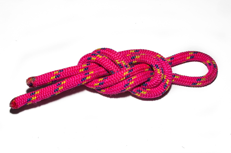 tied up, high angle view, connection, single object, textile, copy space, white background, no people, tangled, studio shot, tied knot, intertwined, 4K
