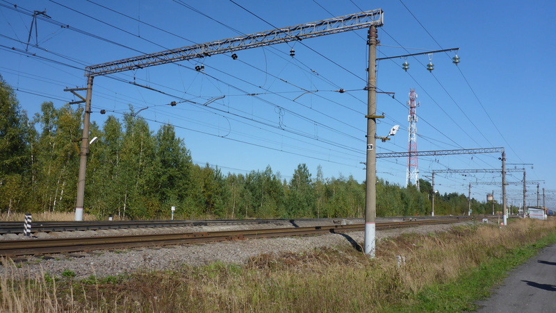 2K, track, node, moscow region, fuel and power generation, railroad track, sky, russia, power line, day, electricity, rail transportation, train - vehicle