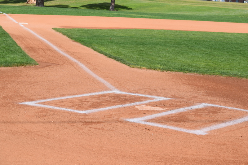 competition, field, sports track, little league, batters box, dividing line, absence, green color, track and field, day, yard line - sport, running track
