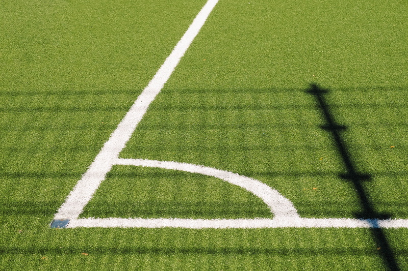 angle, 4K, sunshine, plant, green, green color, yard line - sport, line, empty, field, photo, competition, absence, playing field, white color, sport