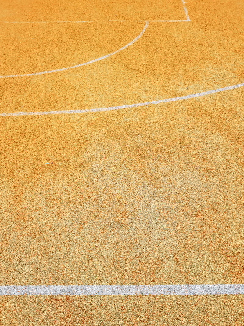 outdoors, textured effect, sport, day, empty, pattern, basketball, backgrounds, line, orange color, 4K, yard line - sport, soccer field, single line, court