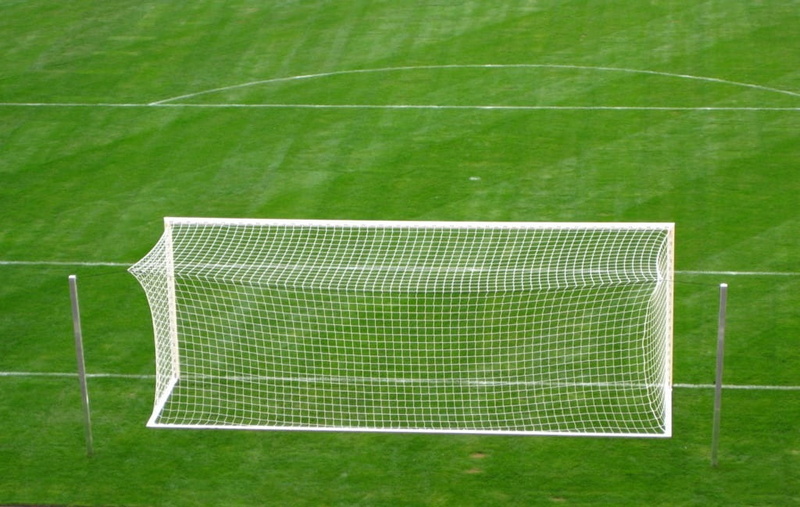 empty, rush, tennis, competition, nature, yard line - sport, team sport, goalkeeper, net - sports equipment, football, meadow, soccer, penalty area, green color